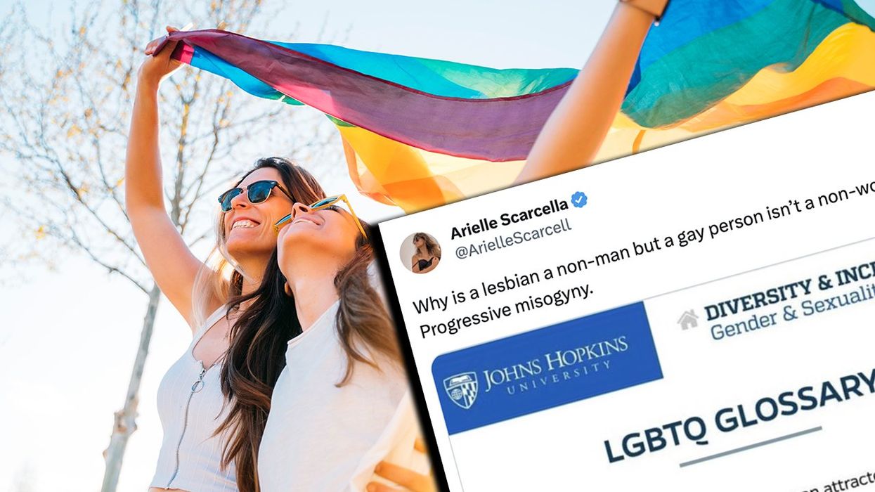 Did John Hopkins University change "gay man," "lesbians"