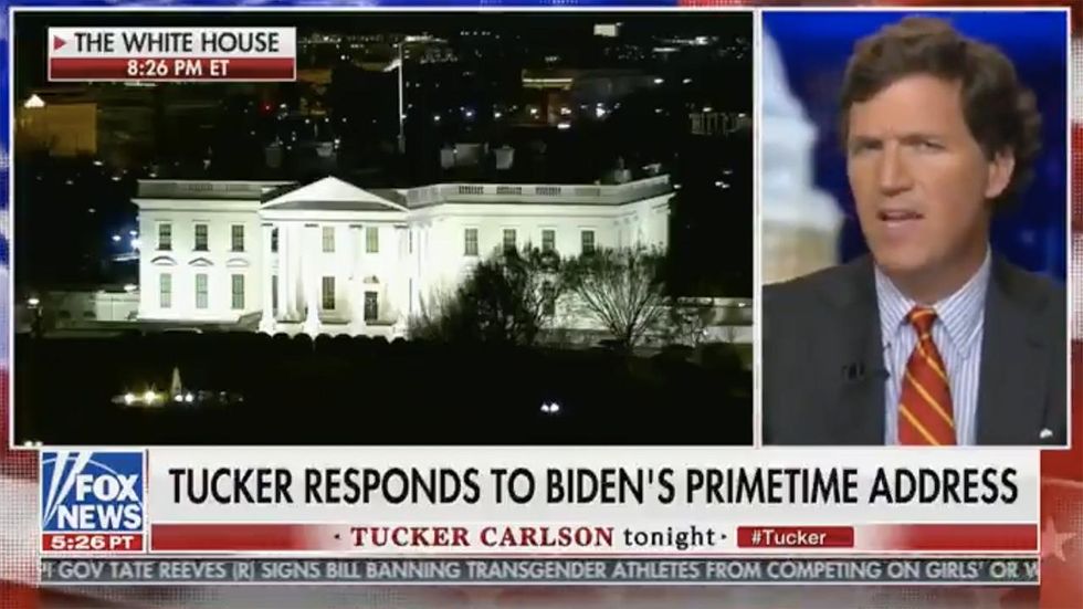 Tucker Carlson Perfectly Summarizes Joe Biden's Address in Three Words: 'How Dare You?'
