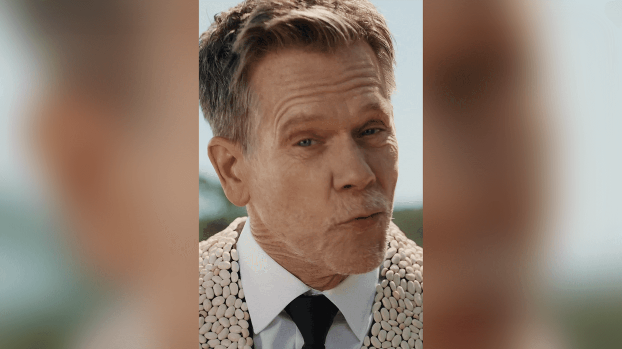 Kevin Bacon changes his name to "Kevin Bean," dons a bean suit in the latest vegan propaganda video
