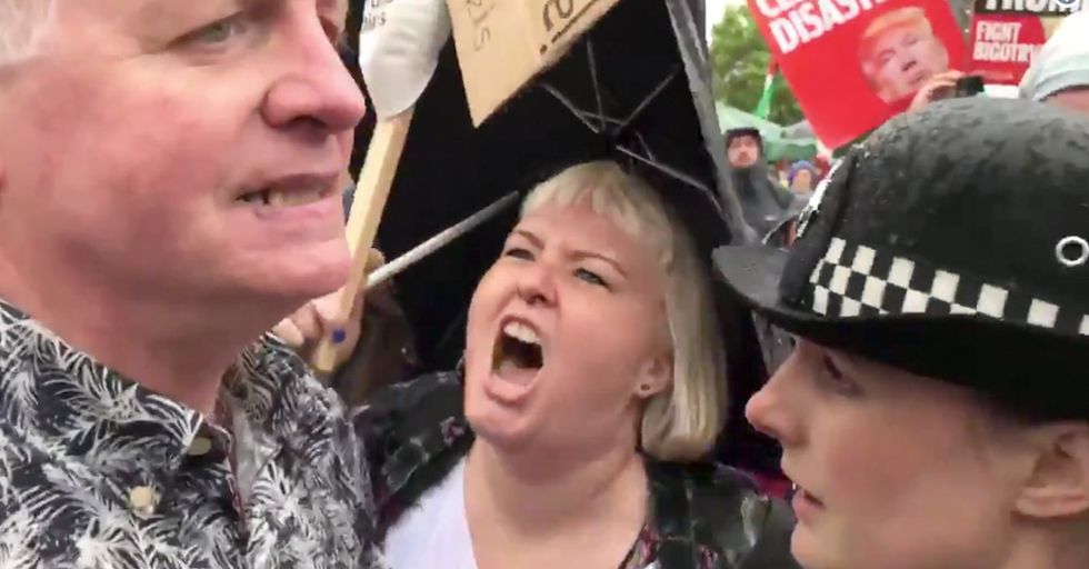 WATCH: London Trump Supporter Violently Harassed, Milkshaked