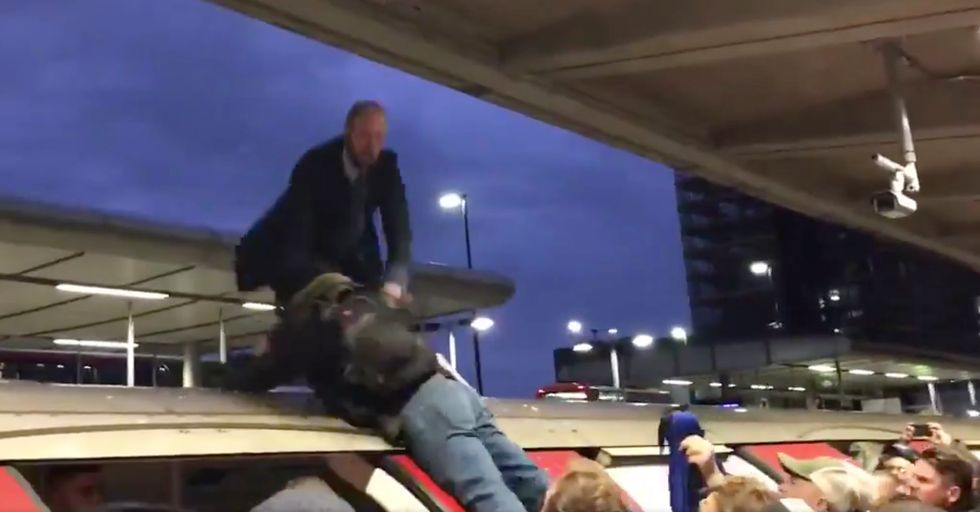 Watch: Progressive protestors block morning commute for usual silly reasons, but the commuters strike back