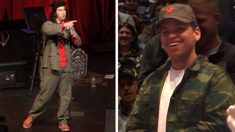 Crowder Answers Immigrant; CROWD GOES NUTS!
