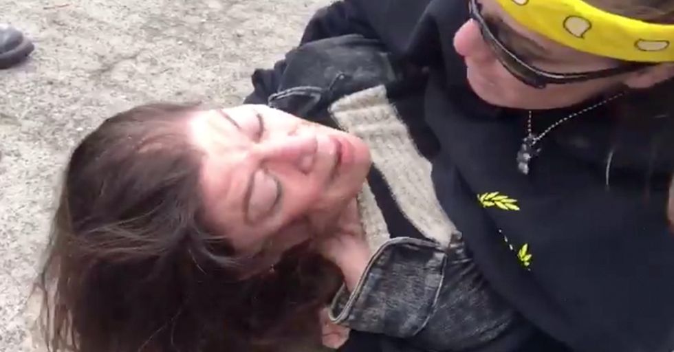 Female MMA Fighter, Tara LaRosa, Takes Down Anti-Trump Protester