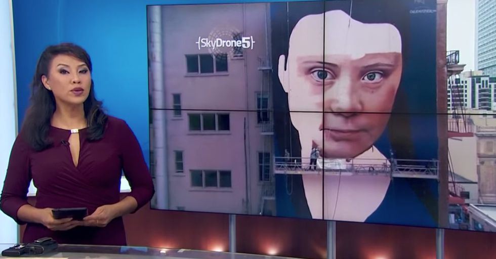 Global Warming Zealots Create Mural of Greta Thunberg in San Francisco