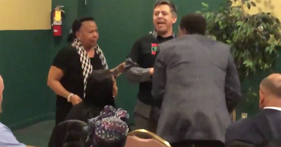 ProgressivismAF! White Leftist Steals Mic to Lecture Black Pete Buttigieg Supporters