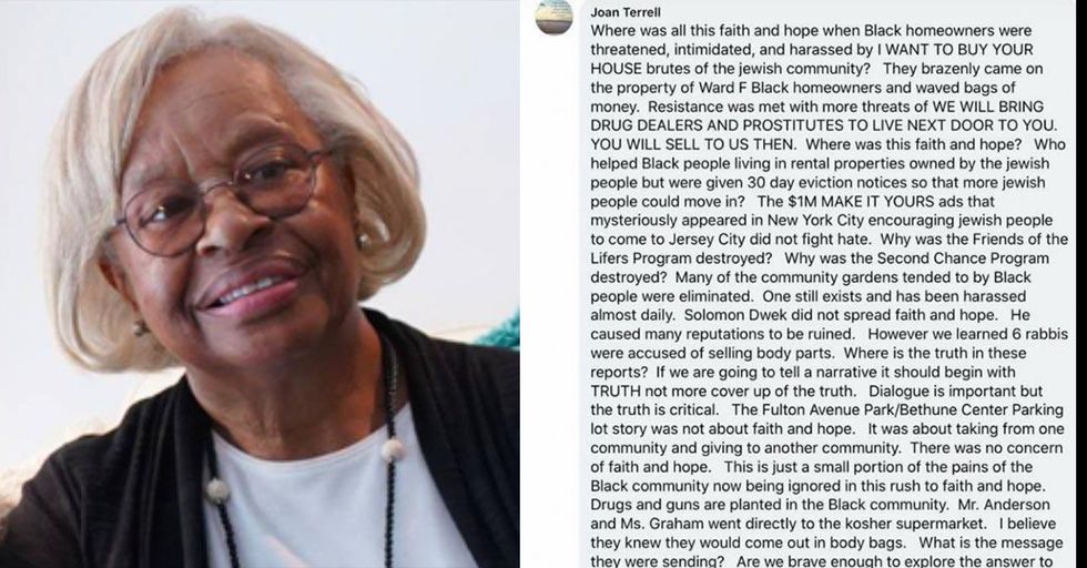 Jersey City Official Joan Terrell Posts Angry Anti-Semitic Rant in Reaction to Shooting