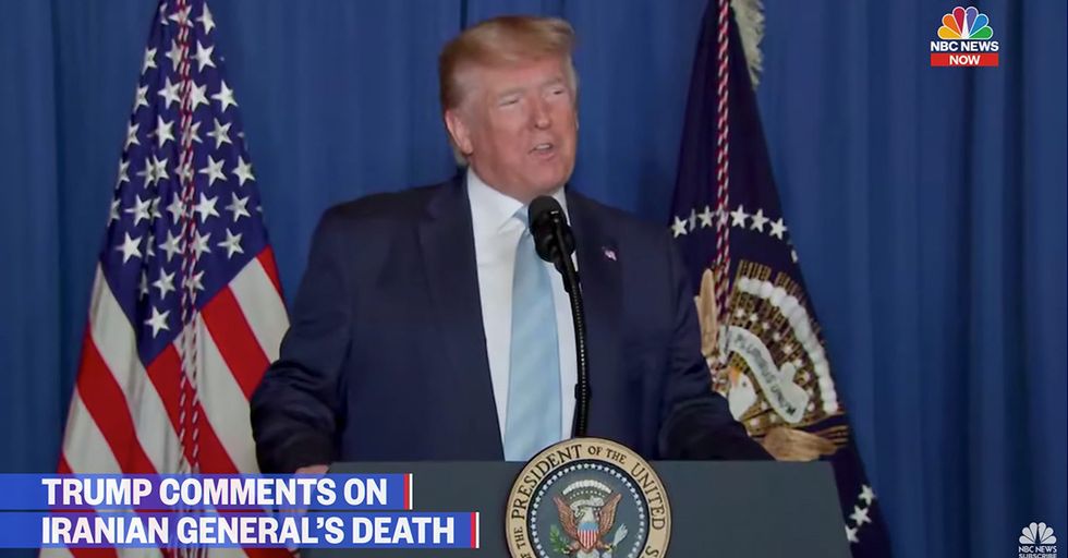 Donald Trump Assures Americans Soleimani Strike was to "Stop War" not to Start One [Video]