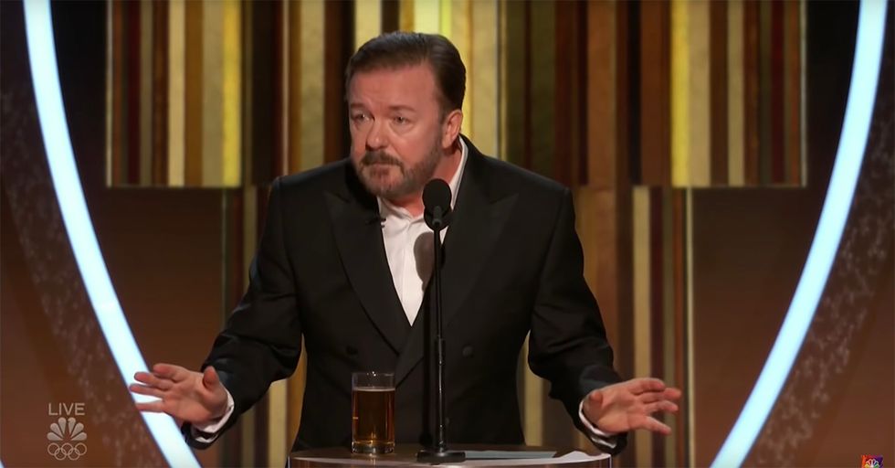 Ricky Gervais TORCHES Hollywood's Politics at the Golden Globes