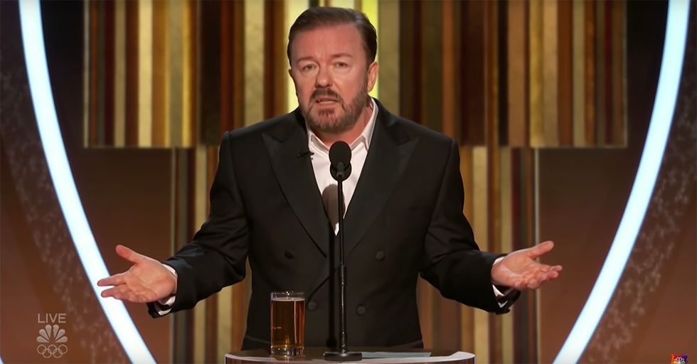 Ricky Gervais Levels the Golden Globes with Jeffrey Epstein Joke [VIDEO]