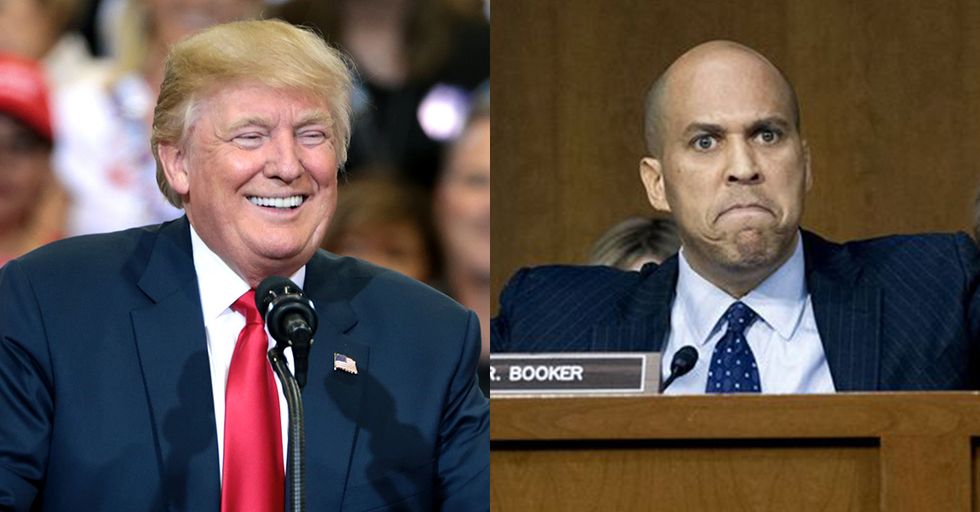 Trump Celebrates Cory Booker's Drop-Out Announcement with Hilarious Diss