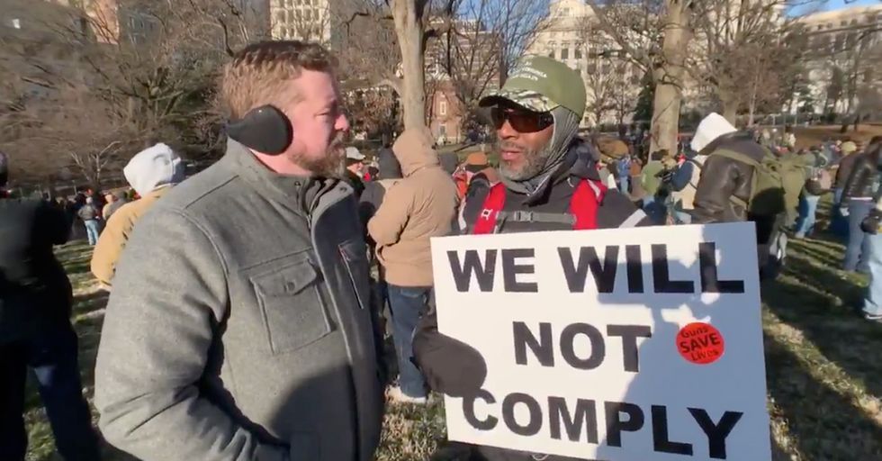 Watch: Gun Rally Attendant Nails It: 'Gun Rights are Civil Rights'
