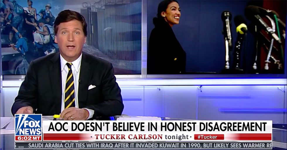 WATCH: Tucker Carlson BLASTS AOC's Extreme Immigration Rhetoric