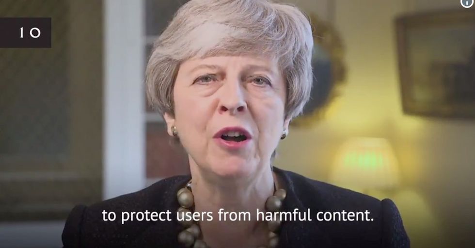 WATCH: Theresa May's Fascist Message to Social Media Companies is Chilling