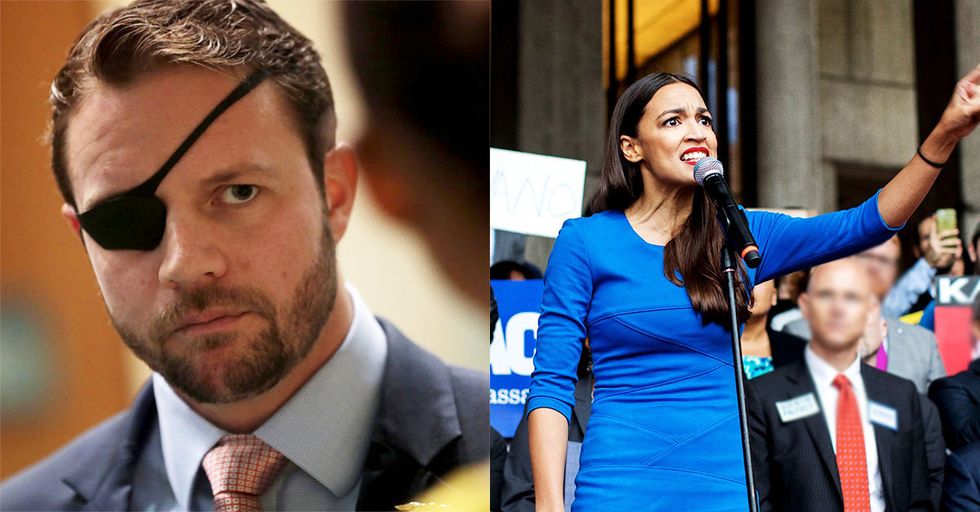 AOC Defends Omar's 9/11 Comments by Attacking Dan Crenshaw. A War Veteran.