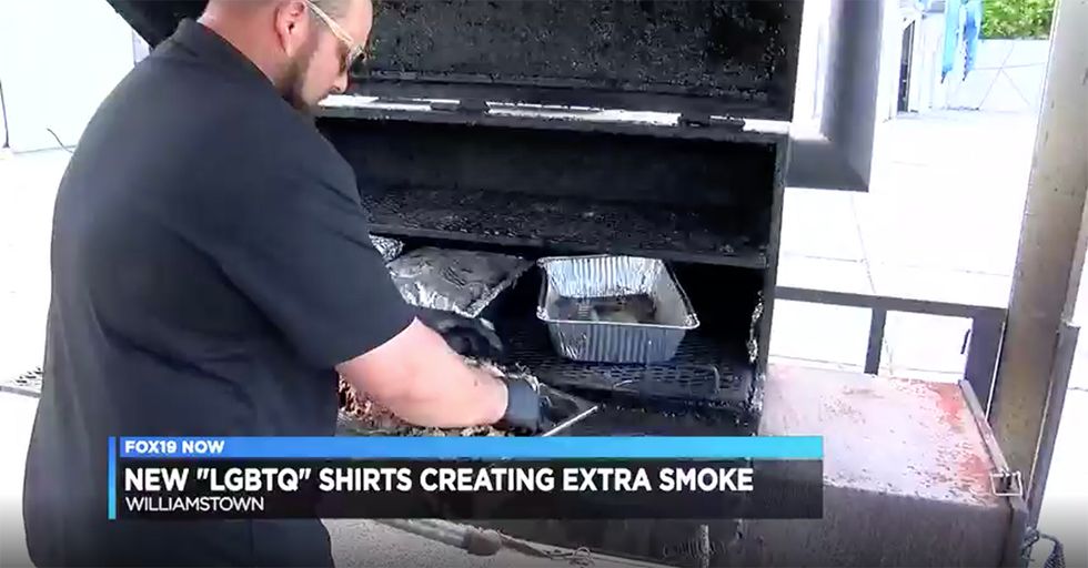 WATCH: Leftists Want to Shut Down BBQ Truck Over Hysterical "LGBTQ" Shirt