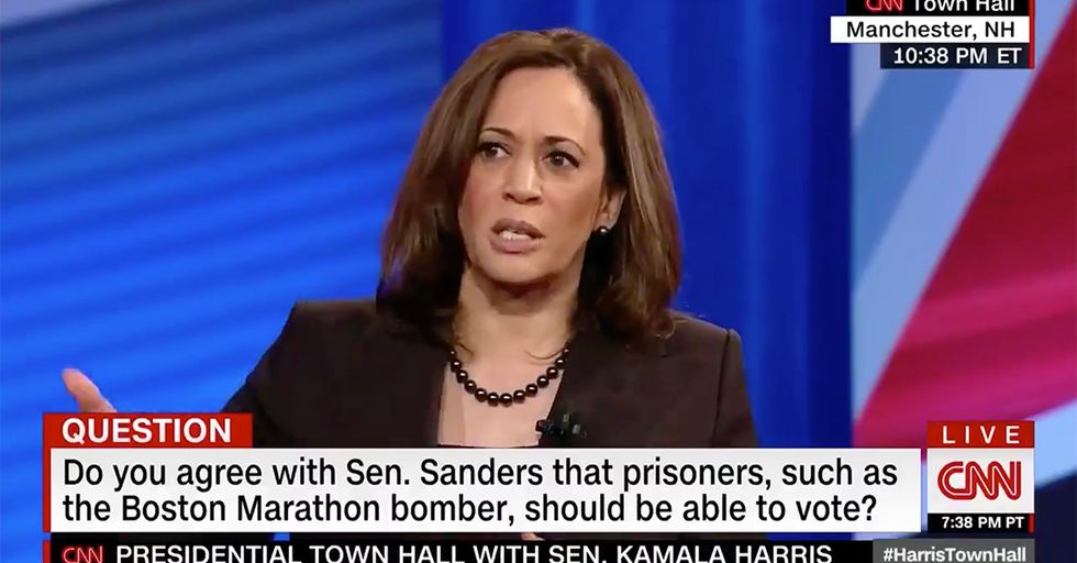 Kamala Harris wants to have 'a Conversation' About Voting Rights for the Boston Bomber