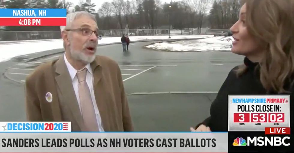 MSNBC Pivots to 'Man on the Street' to Get Bernie Sanders Praise. But the Man's a Trump Supporter.