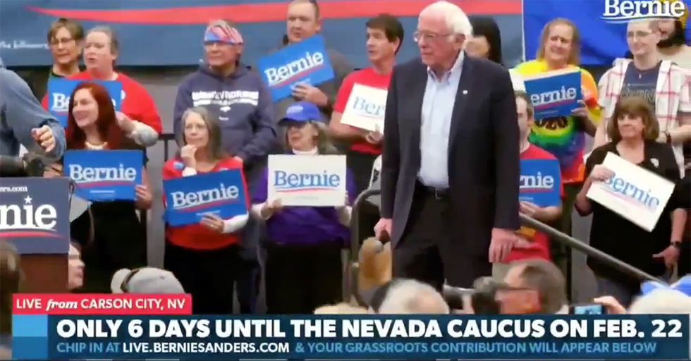 Animal Rights Activists — One Topless — Stormed the Bernie Sanders Stage [VIDEO]