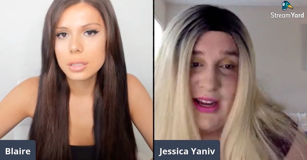 WATCH: Blaire White Hammers Jessica Yaniv for Being a Perverted Creep. Yaniv Brandishes a Taser.