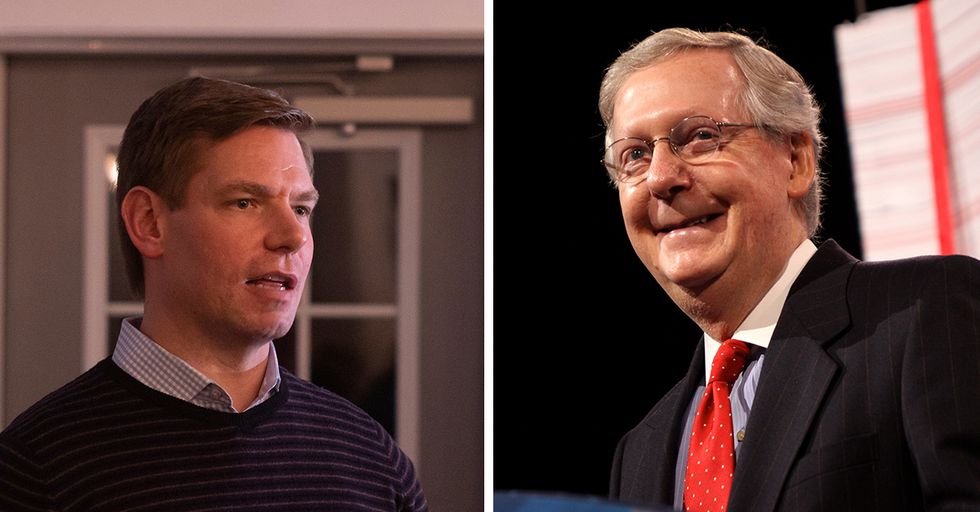 Mitch McConnell Dismisses Democrat Eric Swalwell's Threatening Tweet