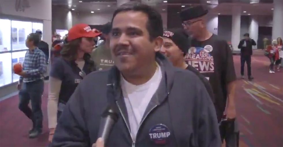Watch: Latino and Former Democrat Asks at Trump Rally 'Where Are the Racists?'