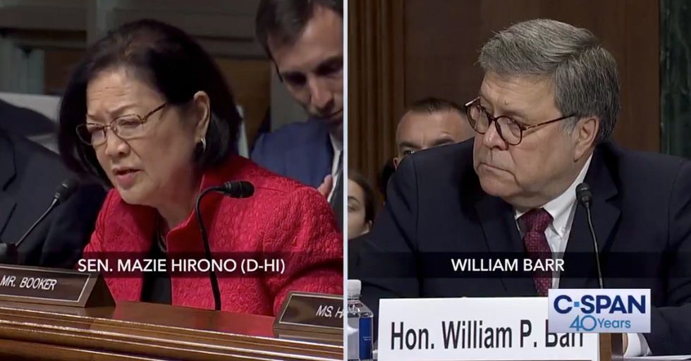 WATCH: Mazie Hirono Wins B*TCH of the Month with Rant Against AG Barr