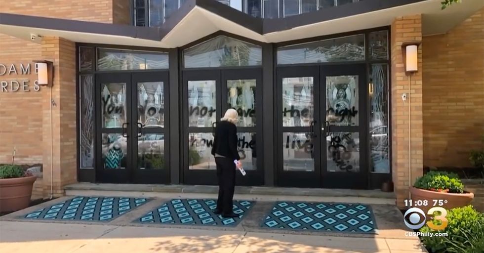 Vandal Defaces Catholic Church with Pro-Abortion Graffiti