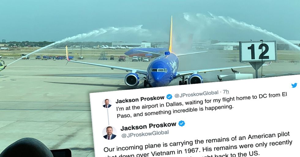 This Account of a Vet's Remains Returning to America is Patriotic Perfection