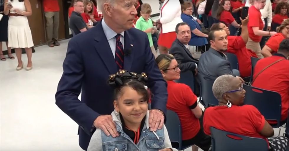 WATCH: Joe Biden Gets Gropey with Another Little Girl