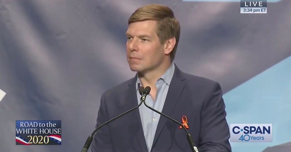 Eric Swalwell Met with Uncomfortable Silence During Campaign Speech