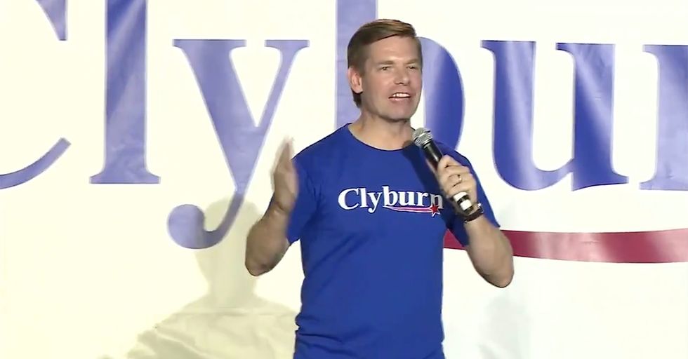 Eric Swalwell's Superhero-Themed Campaign Speech Falls Flat