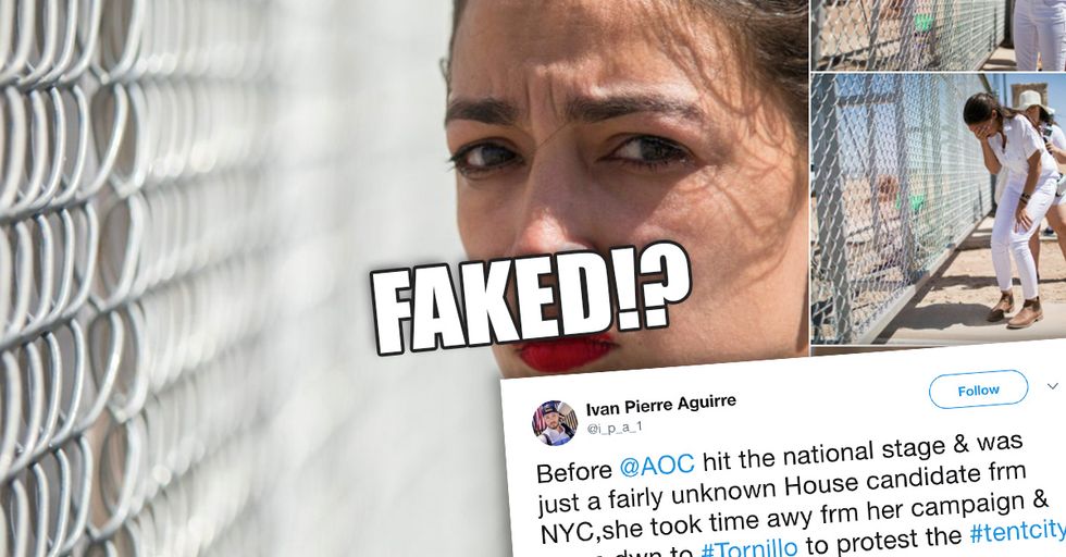 Those AOC Photos of Her Crying for Detained Children are Completely Staged