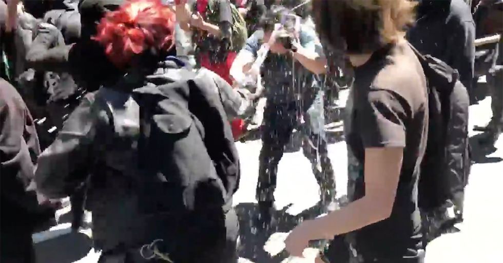 Violent Portland Antifa Group Assaults Journalist at Rally