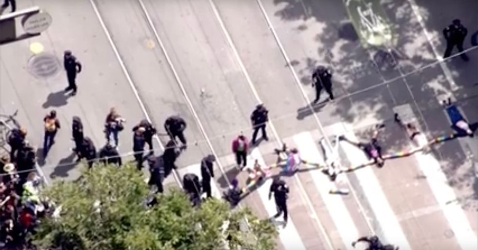 LGBT Protestors Hold Demonstration at San Francisco Pride Parade