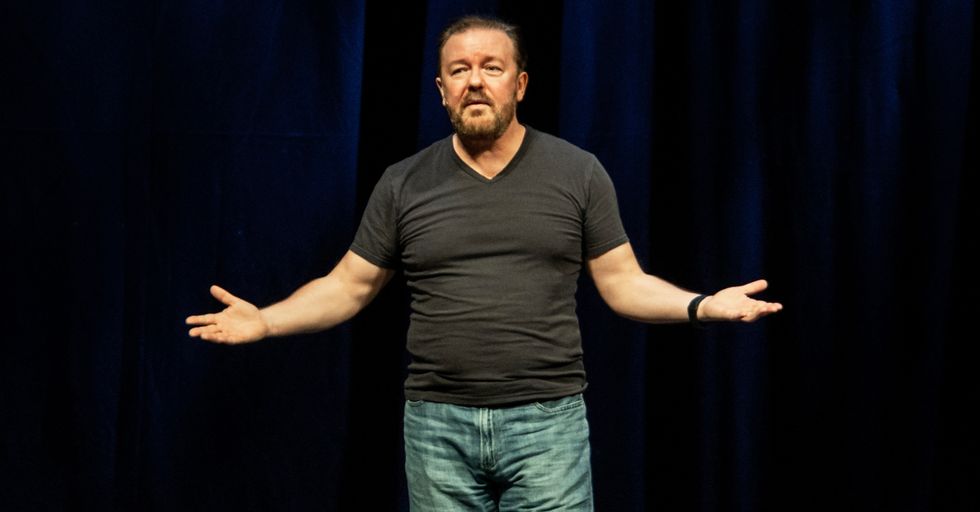 Ricky Gervais Scolds Violent Leftists Like Antifa and Their Milkshake-Throwing Ways