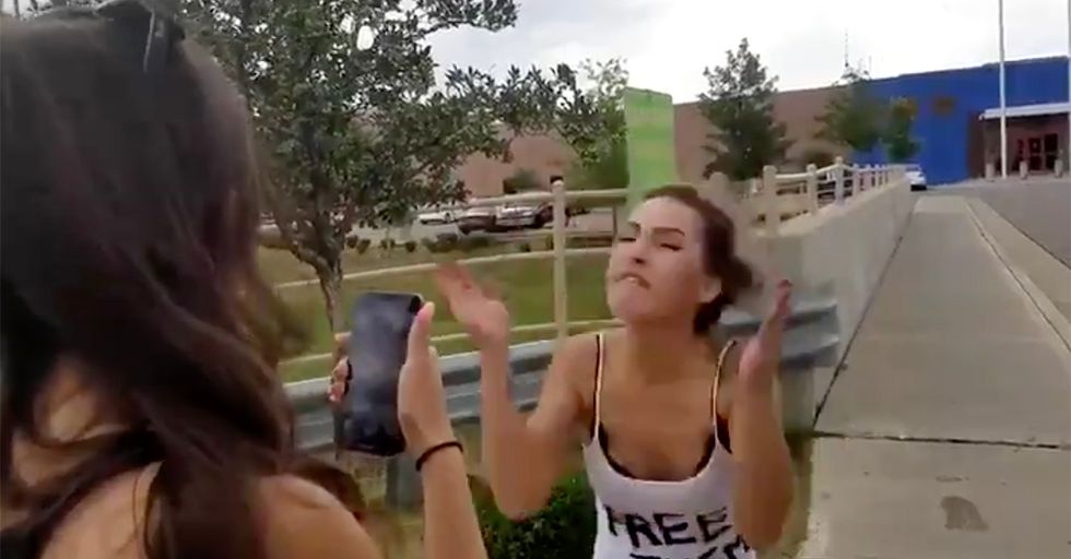 Anti-ICE Protestor Goes on Vulgar Tirade Against Troops