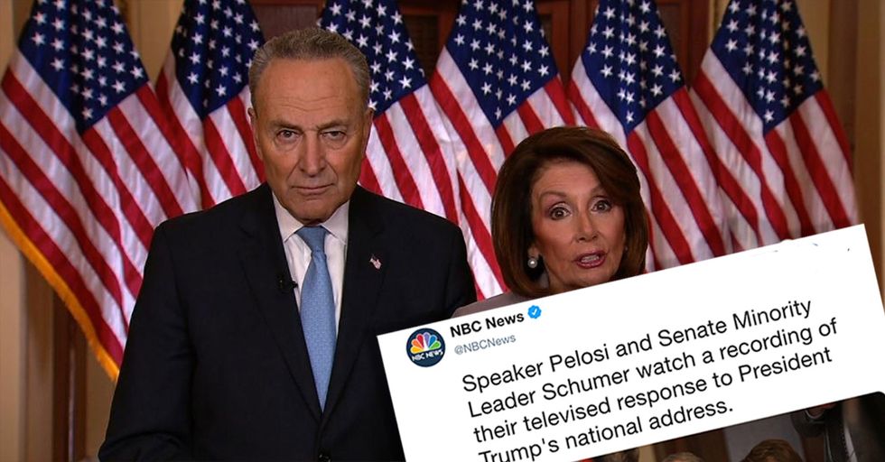 This Photo of Schumer-Pelosi Watching Their Disastrous Response is Everything