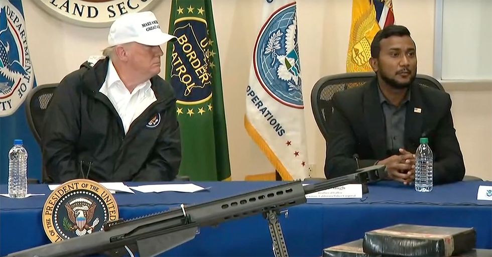 VIDEO: Reggie Singh, Brother of Slain Cop, Gives Emotional Endorsement of Border Wall