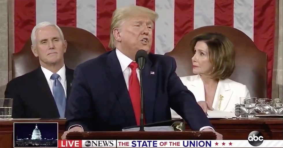 Is Nancy Pelosi Speaking to Her Imaginary Friend at the SOTU? [VIDEO]