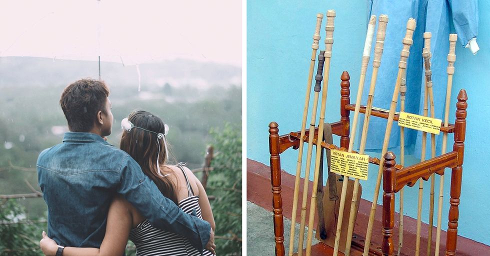 Indonesian Couple Caned for Breaking Sharia Law by Cuddling in Public