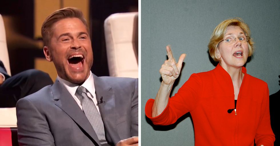 Leftists Furious Over Rob Lowe's Tweet Mocking Elizabeth Warren