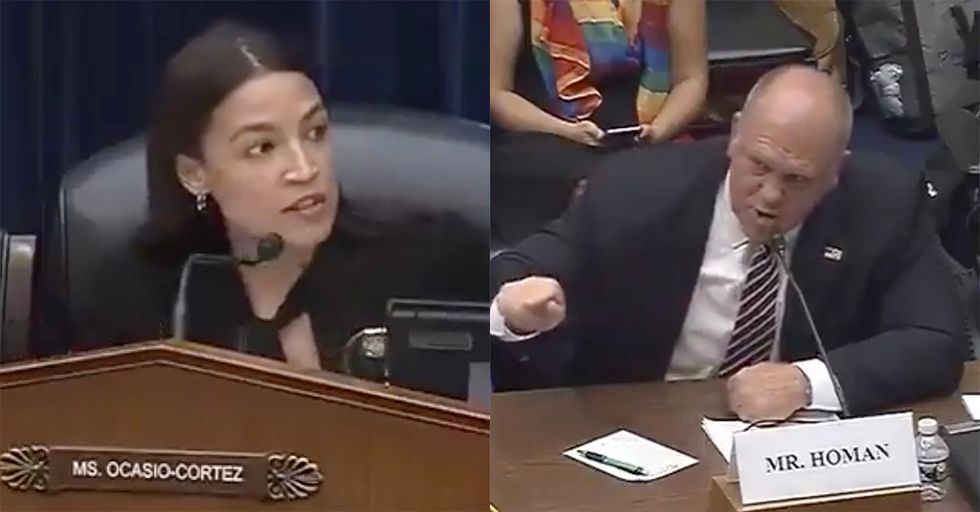 WATCH: Former ICE Head Lambasts AOC, Who Tries to Silence Him