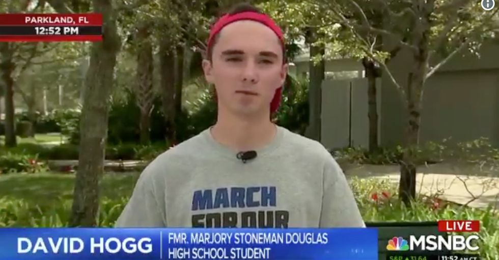 David Hogg Says People with AR-15s Hunt Human Beings. Wrong Again.