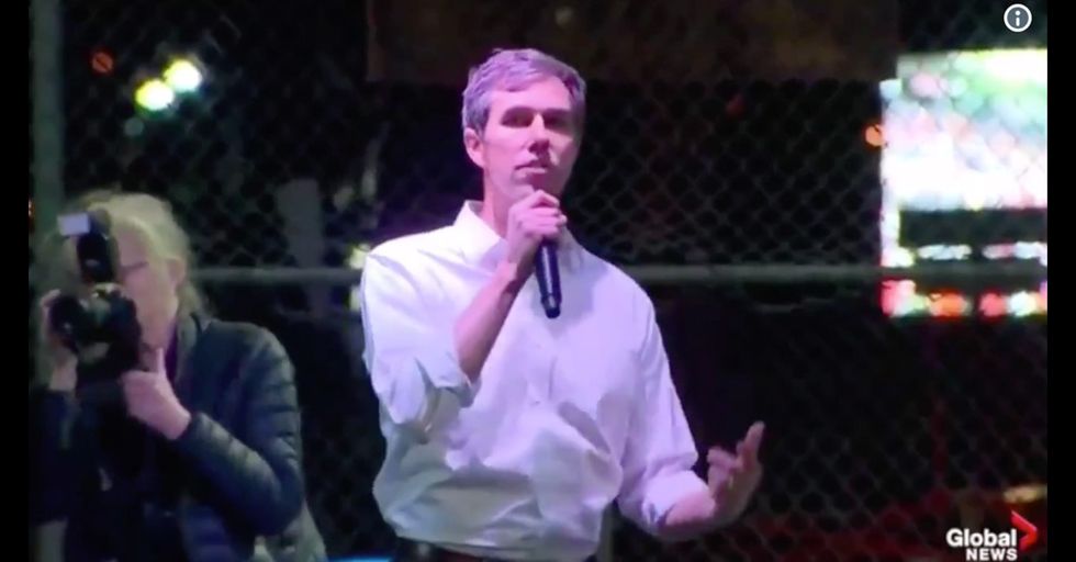 WATCH: Beto O'Rourke Says Walls "End Lives.” Here He is Using a Wall.