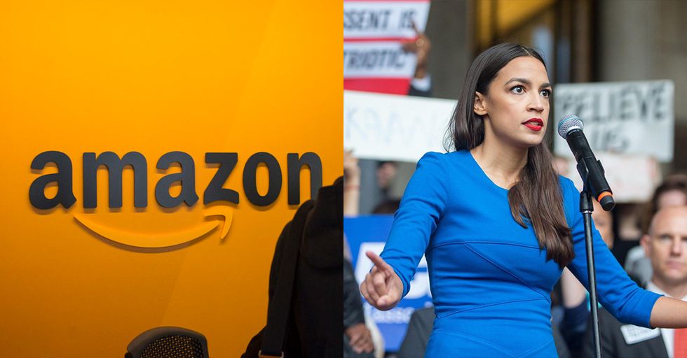 Amazon Cites Ocasio-Cortez, Other Democrats for "Never Amazon" in New York