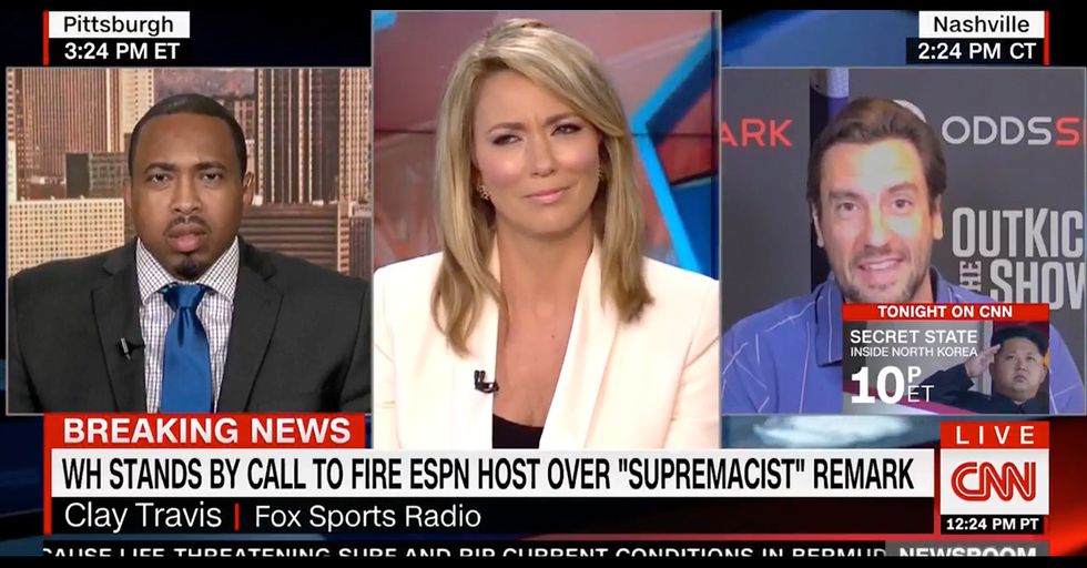 HERO: Clay Travis on CNN Says "I believe in the First Amendment and Boobs." Yes, Really!