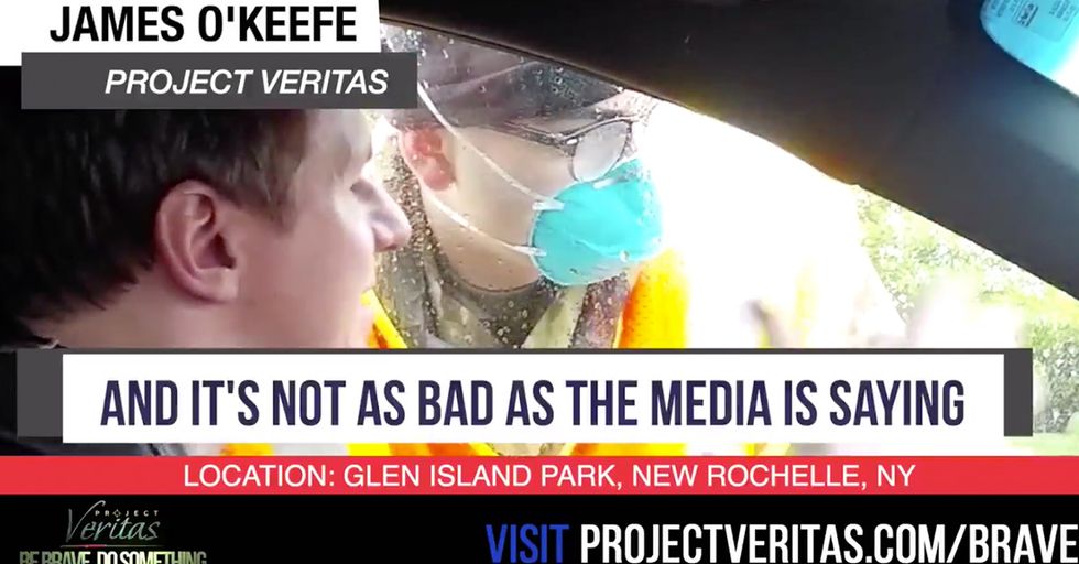 James O'Keefe Visits COVID-19 Testing Center, Talks to People on Frontlines