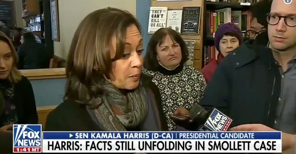 WATCH: Kamala Harris is Asked to Comment on Her Jussie Smollett Support Tweet. It's Gold!