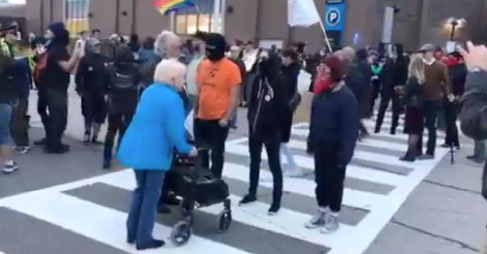 COMPASSION: Socialist Protesters in Canada Block an Elderly Couple from Crossing a Street