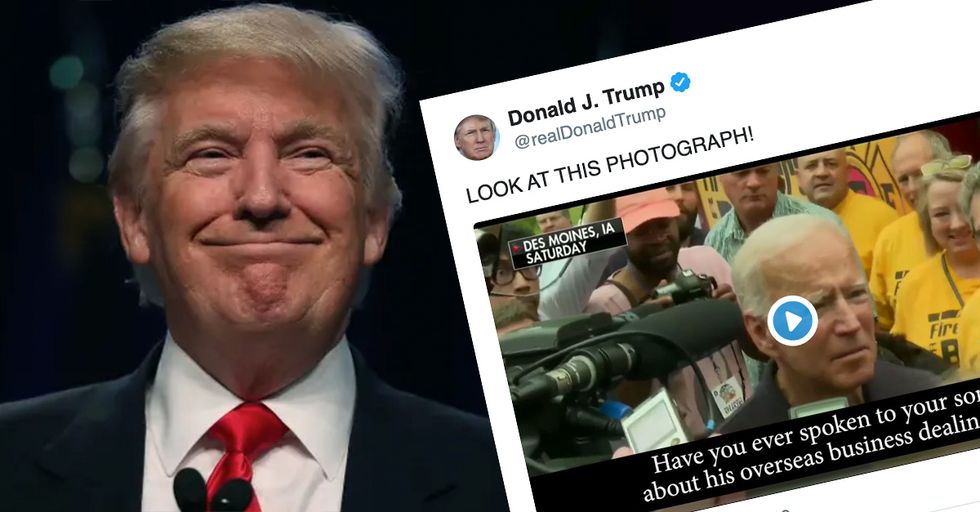 Donald Trump Nails Joe Biden for Ukraine Lie with Nickelback "Photograph" Tweet